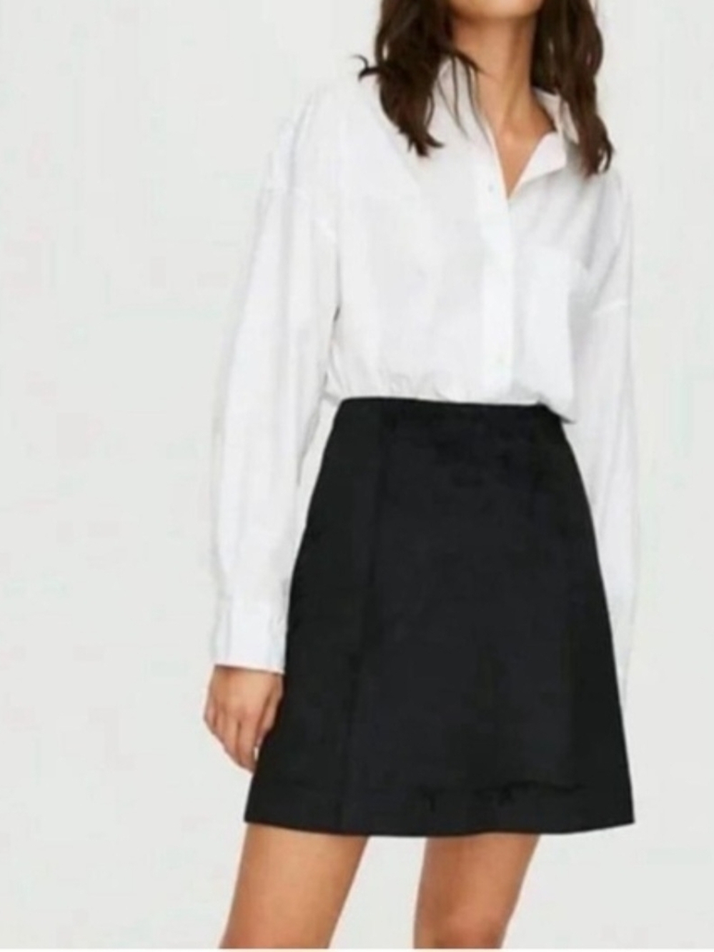 Babaton Aritzia Faux Suede A-Line Skirt Brown Size 10